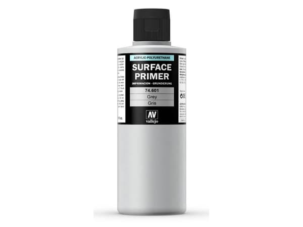 Vallejo 74.601, Primer grundfärg, Metall, Plast, Polyvinylklorid (PVC), Trä, Färdigblandad, Grå, 0,2 l, 1 styck