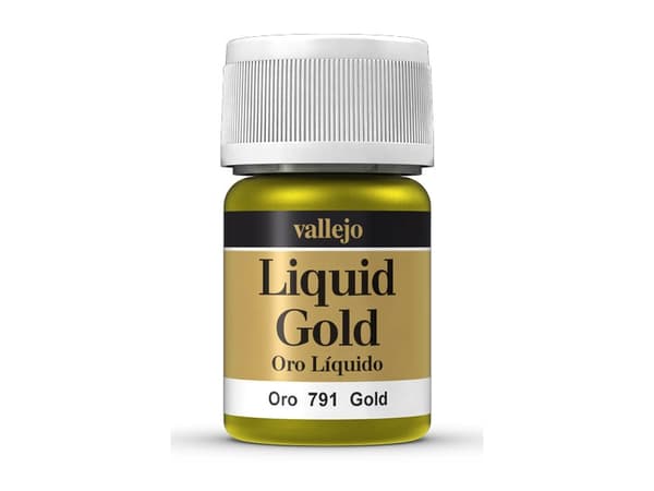 Vallejo 70.791, 35 ml, Kulta, Metalliväri, pullo, pullo