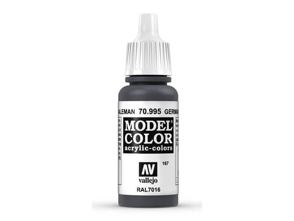 Vallejo 70.995, 17 ml, Svart, Grå, Matt, Flaska