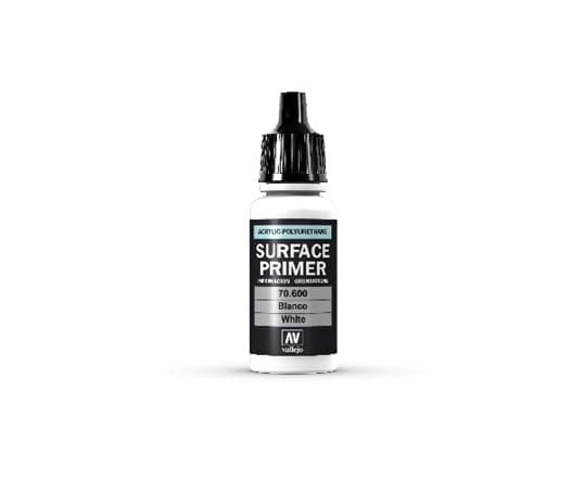Vallejo 70.600, Primer grundfärg, Metall, Plast, Polyvinylklorid (PVC), Trä, Färdigblandad, Vit, 0,017 l, 1 styck