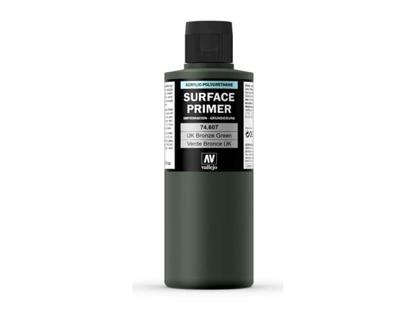 Vallejo 74.607, Primer grundfärg, Metall, Plast, Polyvinylklorid (PVC), Färdigblandad, mässing, Metall, Plast, Trä, Grön, Matt