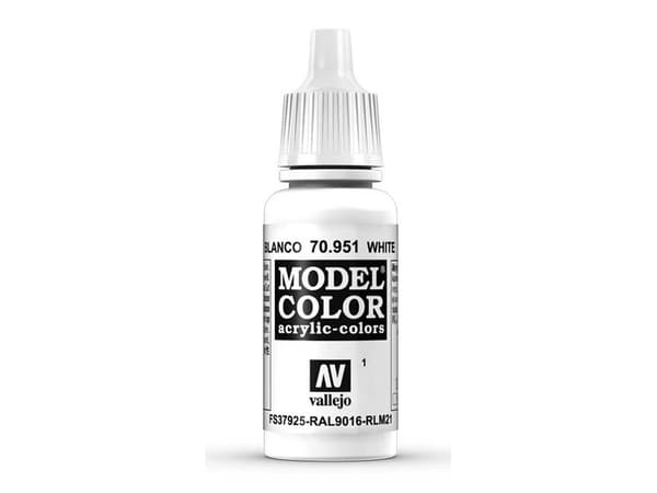 Vallejo 70.951, 17 ml, Vit, Matt, Flaska