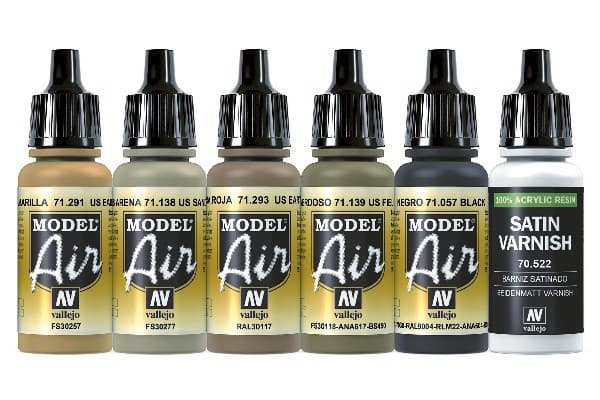 Vallejo 71.212, 17 ml, Rød, Sand, Gult, Matte, Flaske