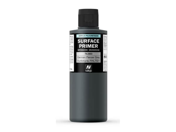 Vallejo 74.603, Primer grundfärg, Metall, Plast, Polyvinylklorid (PVC), Färdigblandad, mässing, Metall, Plast, Trä, Svart, Grå, Matt