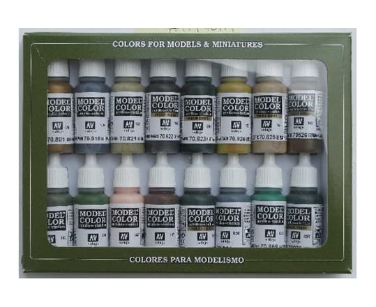 Vallejo 70.114, 17 ml, Beige, Sininen, Ruskea, Vihreä, Oranssi, Ruusu, Matta, Pullo