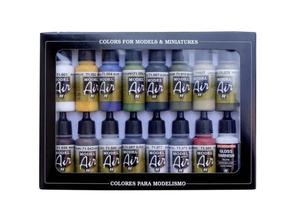 Vallejo 71.192, 17 ml, Svart, Brun, Grå, Röd, Vit, Matt, Flaska