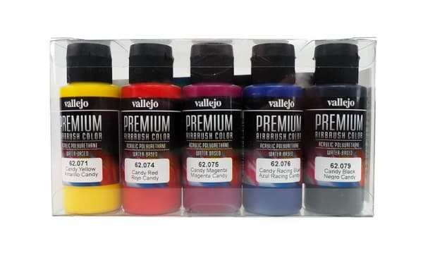 Vallejo 62.104, 60 ml, Musta, Sininen, Magenta, Punainen, Keltainen, Pullo