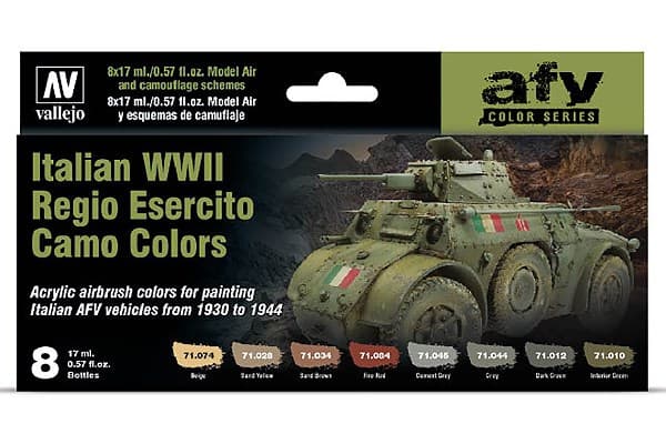 Italienska Andra Världskriget Regio Esercito Camo Färger 1930-1944