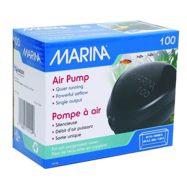 MARINA Luftpump 100 - Flöde: 85 L/h - För akvarium
