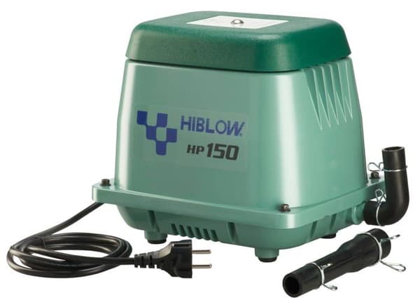 Luftpump - Hiblow luftspridare - SC391 - Hp-150 luftpump 180Lmin på 1,3m, 18mm utlopp, 125 Watt