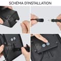 Miniatyrbild 3 av 4: INN Solar Oxygen Pump 2,5w 1800mah Plug-in Solar Oxygen Pump Dammluftningspump 3 justerbara nivåer 2 luftstenar