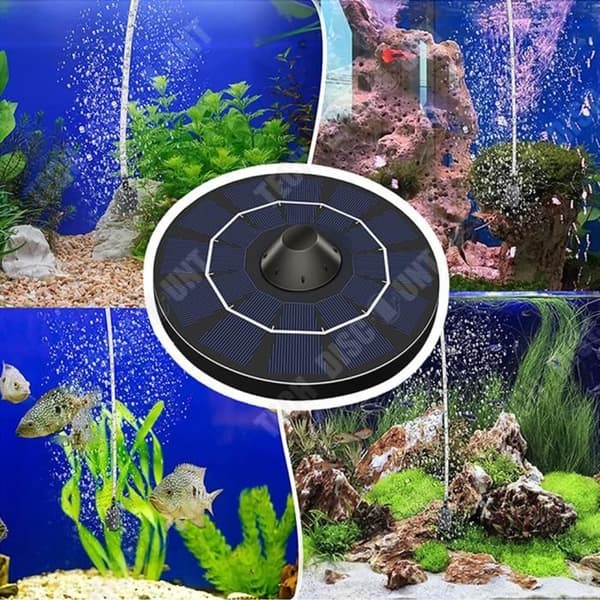 TD® Outdoor Fish Tank Syrgaspump Energilagring Solar Flytande syrepump Akvarium gratis plug-in