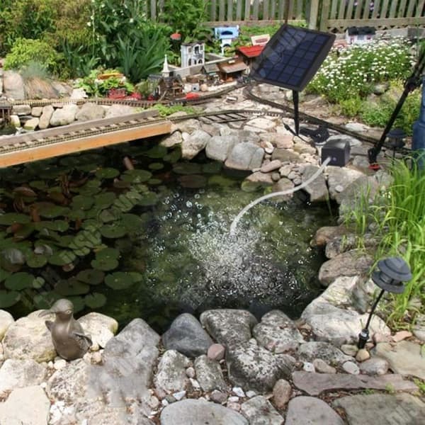 TD® Bärbar Solar Aquarium Syrgaspump Utomhusfiske Liten fiskdamm Fisktank Syrgaspump