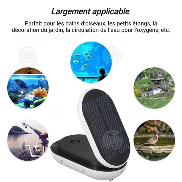 INN Solcellsdriven syrepump 1W 3600mAh 1L/min dammaerator luftpump för akvarium solcellsdriven syresättare syreaugmenterande pump