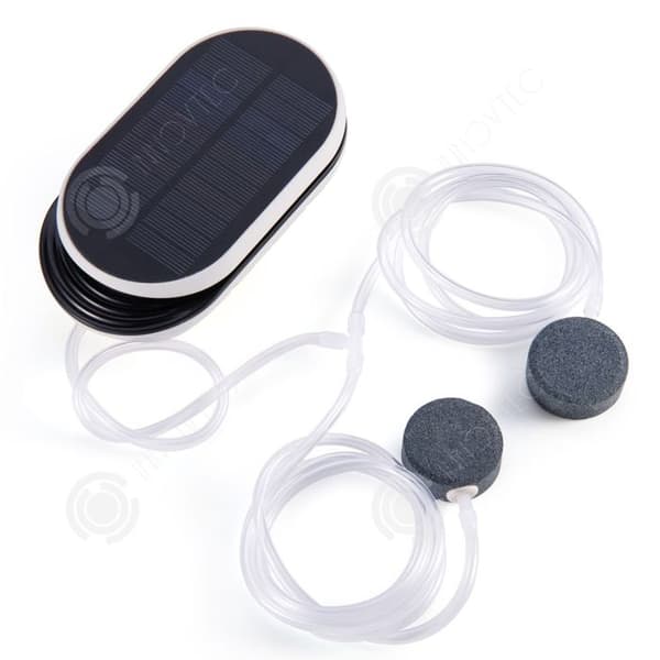 INN Solcellsdriven syrepump 1W 3600mAh 1L/min dammaerator luftpump för akvarium solcellsdriven syresättare syreaugmenterande pump