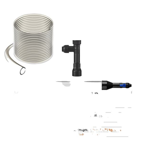 Akvarium Dammsugare Grusrengörare, 50ft PVC-slang, Mässingsadapter,50 fot