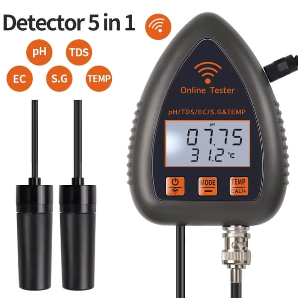 Vedenlaadun mittari, pH/EC/Suola/S.G/Lämpötilan mittaus, Bluetooth-yhteensopiva,Tyylit 2