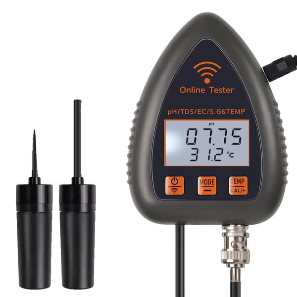 Vandkvalitetsmonitor, pH/EC/SALT/S.G/Temperaturmåling, Bluetooth-aktiveret,Stil 2