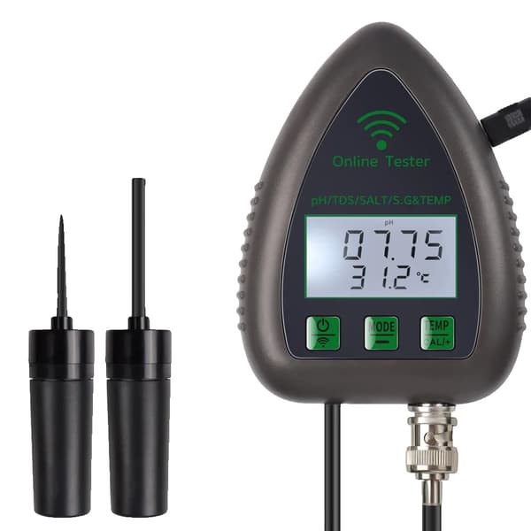 Vandkvalitetsmonitor, pH/EC/SALT/S.G/Temperaturmåling, Bluetooth-aktiveret,Stil 3