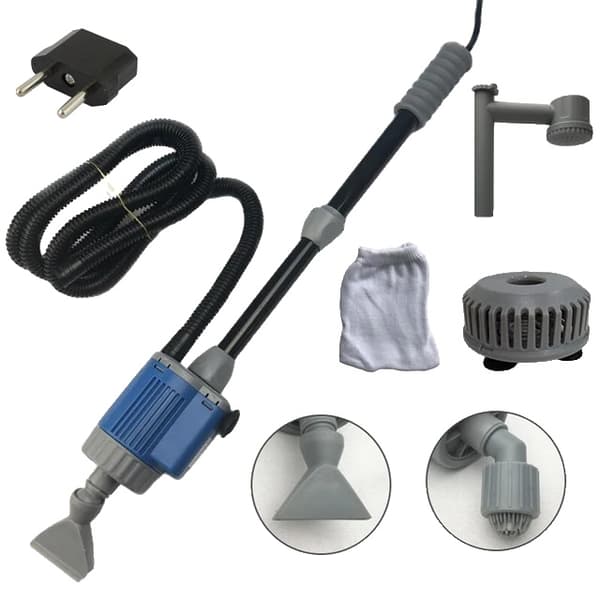Akvaarion veden vaihtaja, kiertoilmasuodatin, hiekanpuhdistaja, EU-pistokkeella varustettu adapteri, 28W-220V