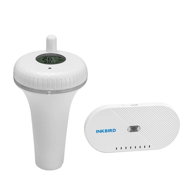 Flytande Pooltermometer, Noggrann Temperaturmätning, Trådlös 300ft Räckvidd,P02B och Gateway
