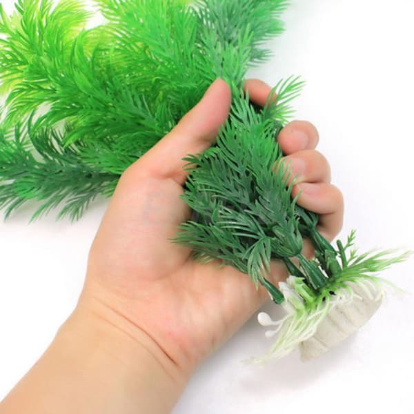 Slittålig Konstgjord Akvarium Plast Växt Dekoration