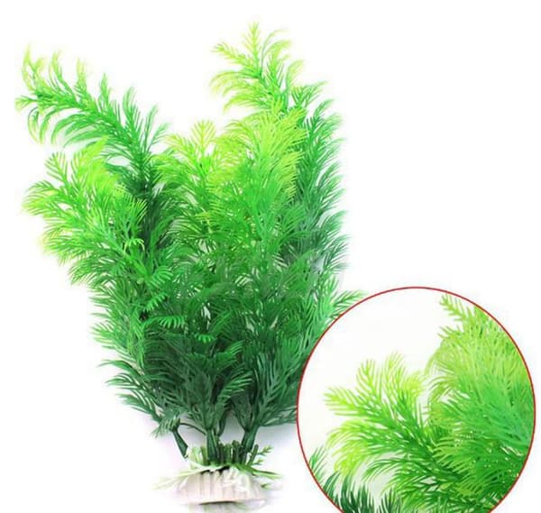 Slittålig Konstgjord Akvarium Plast Växt Dekoration