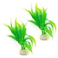 Miniatyrbild 1 av 2: 2-pack Akvarieväxt / inredning akvarium - Buskiga Blad Grön