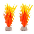 Miniatyrbild 1 av 2: 2-pack Akvarieväxt / inredning akvarium - Sjögräs Röd/Orange