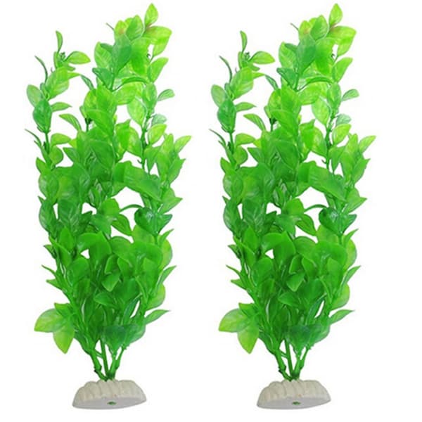 2-pack Grön akvarieväxt konstgjord 26 cm
