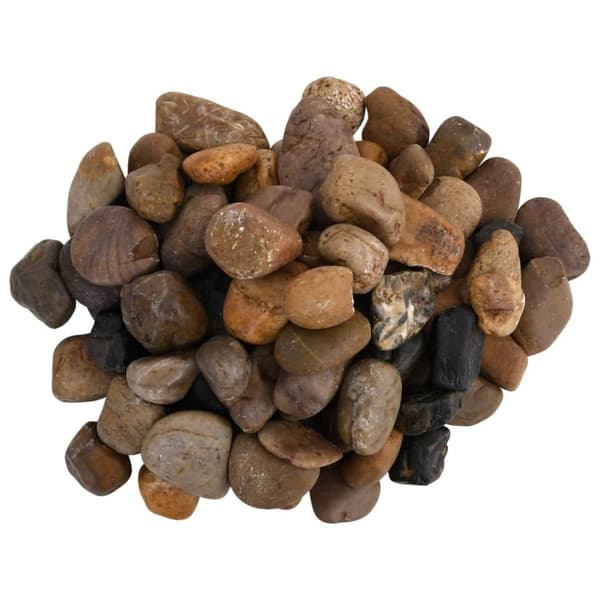 vidaXL Polerad småsten 10 kg blandade färger 2-5 cm