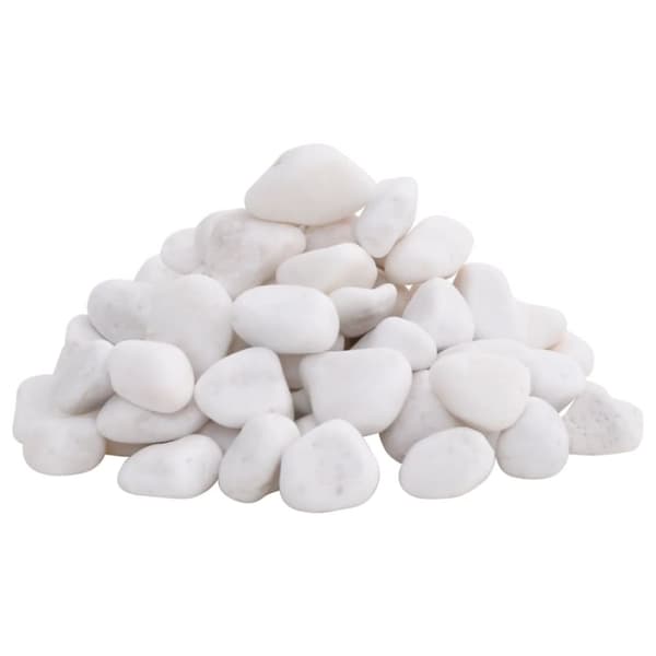 vidaXL polerede småsten 10 kg 2-5 cm hvid