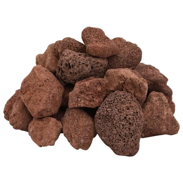 vidaXL vulkanske sten 25 kg 5-8 cm rød