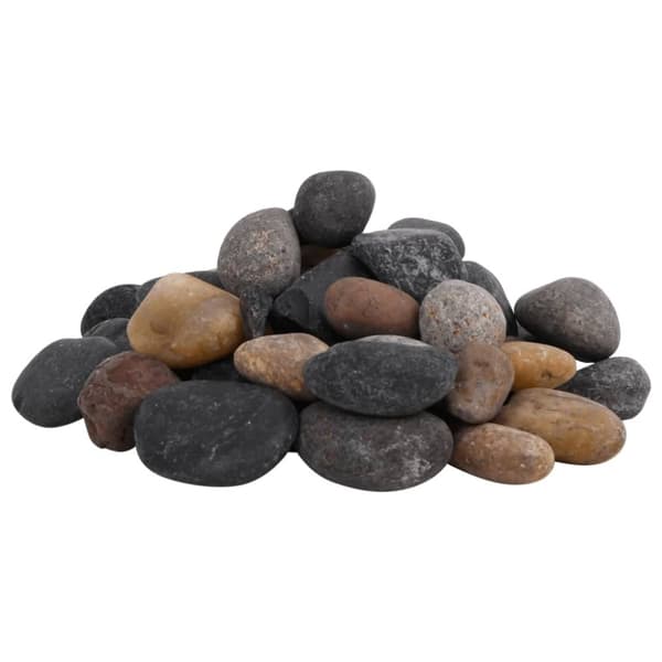 vidaXL Kiillotetut kivet 25 kg monivärinen 5-8 cm