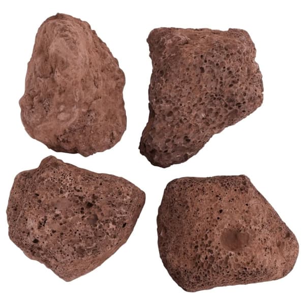 vidaXL vulkanske sten 25 kg 10-30 cm rød