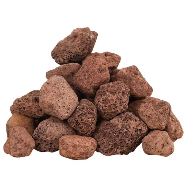 vidaXL vulkanske sten 10 kg 3-5 cm rød