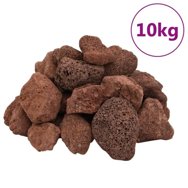 vulkanske sten 10 kg 5-8 cm rød