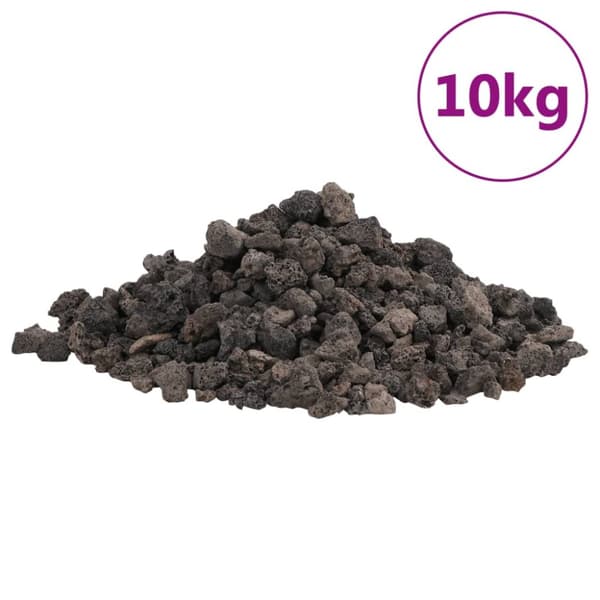 vulkanske sten 10 kg 1-2 cm sort