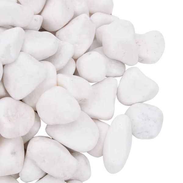 Kiillotetut kivet 10 kg valkoinen 2-5 cm