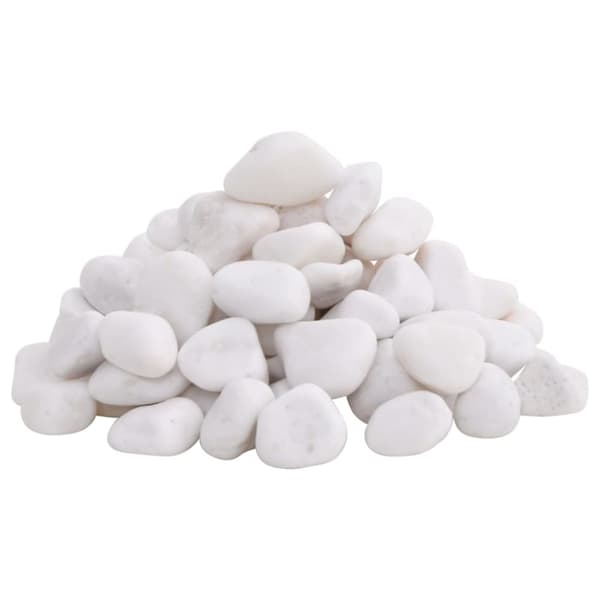 Kiillotetut kivet 10 kg valkoinen 2-5 cm