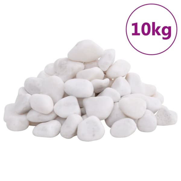 polerede småsten 10 kg 2-5 cm hvid