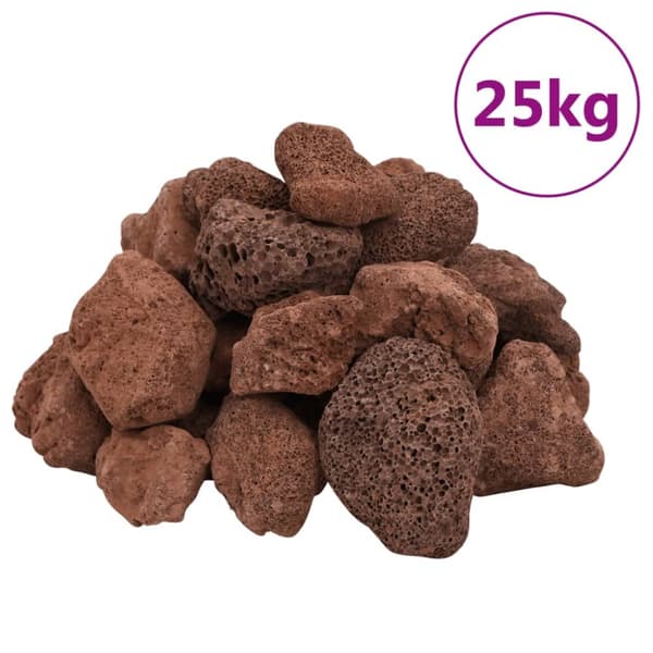 Vulkaaniset kivet 25 kg punainen 5-8 cm