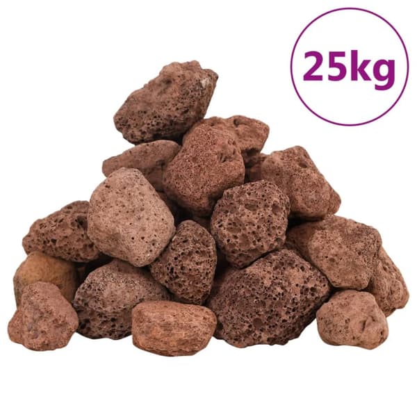 Lavagrus 25 kg röd 3-5 cm