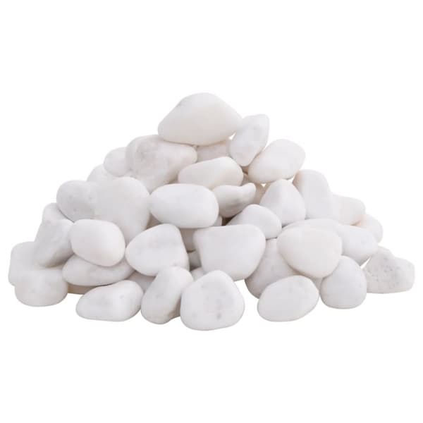 polerede småsten 10 kg 2-5 cm hvid