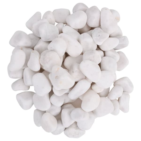 polerede småsten 10 kg 2-5 cm hvid