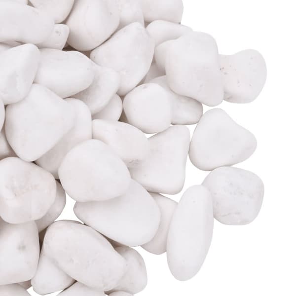 polerede småsten 10 kg 2-5 cm hvid