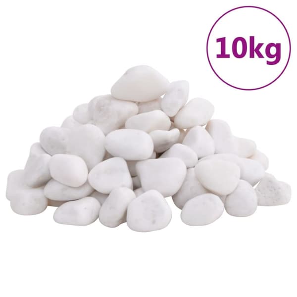 polerede småsten 10 kg 2-5 cm hvid