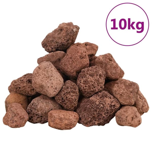 vulkanske sten 10 kg 3-5 cm rød