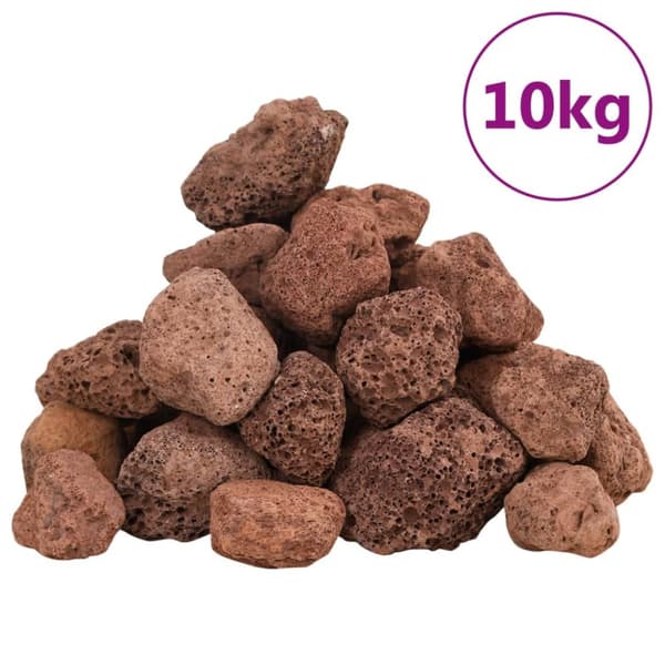 vulkanske sten 10 kg 3-5 cm rød