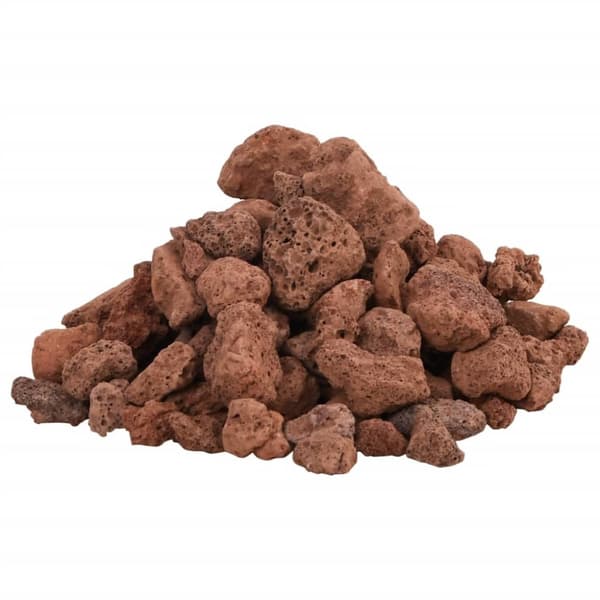 vulkanske sten 25 kg 1-2 cm rød